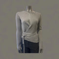 Half ribbed  Assymetric Sweater Style  no.Boss 28 - Extravagance Fashion 
