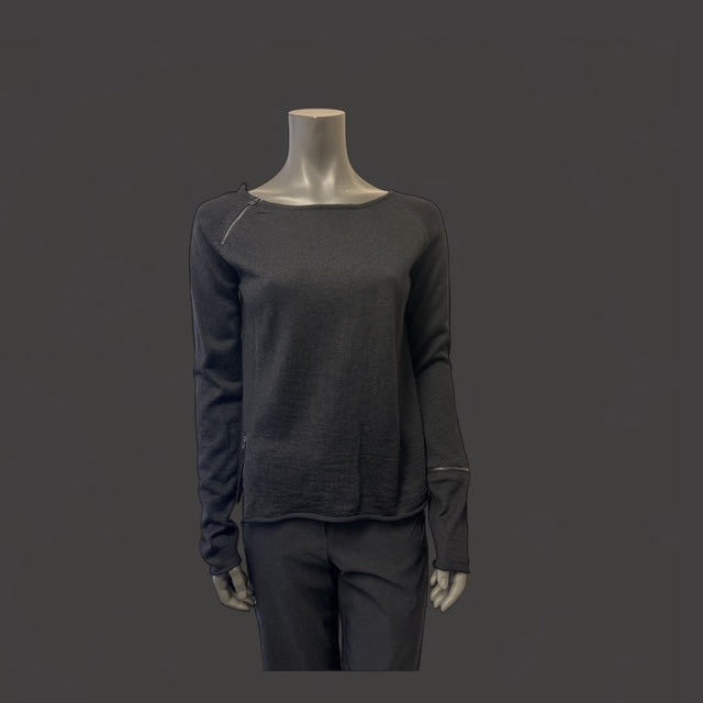 Mid lenght Sweater with Zip detail  Style Box 05 - Extravagance Fashion 