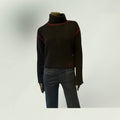 Contemporary Turtle Neck Sweater with back Slit- Grantha-Lunatisme - Extravagance Fashion 