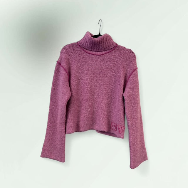 Contemporary Turtle Neck Sweater with back Slit- Grantha-Lunatisme - Extravagance Fashion 