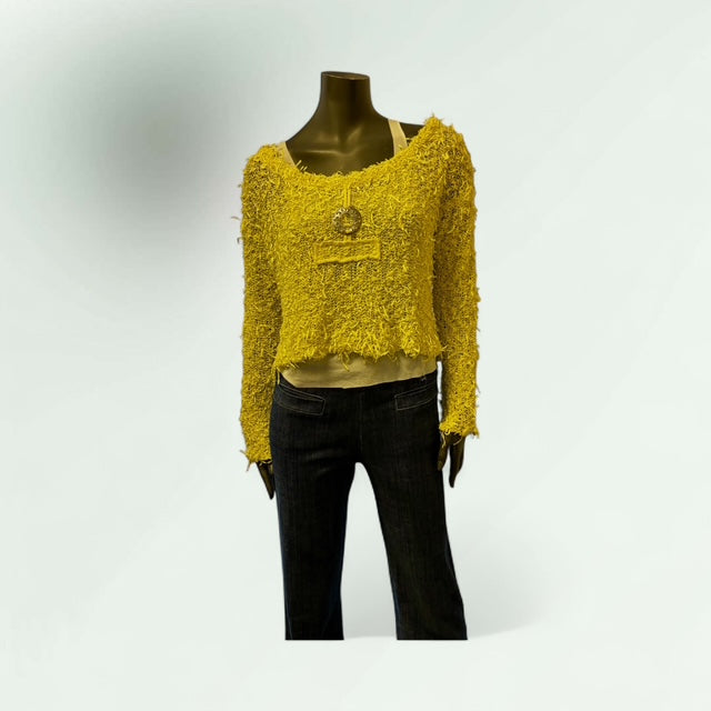 Textured Fringe Knit Sweater-Dionea - Lunatisme - Extravagance Fashion 