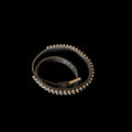 Wrap Around Leather Bracelet with Metal Beading and Adjustable Strap