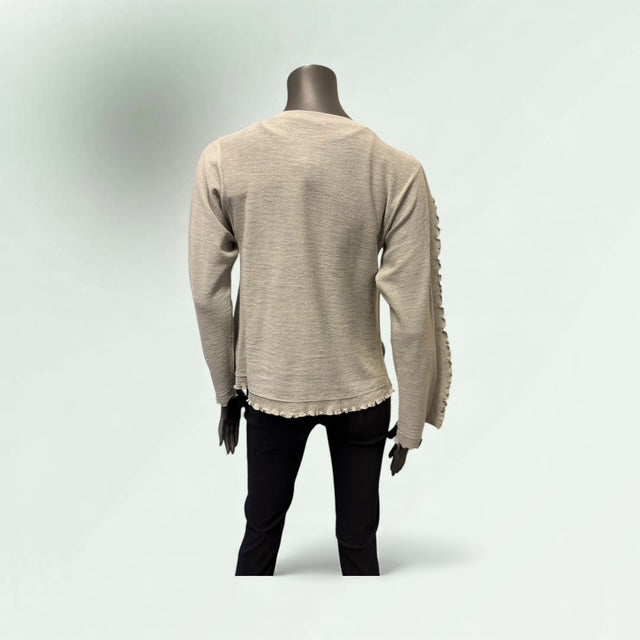 Back View of  Grey Frill Detail Cardi