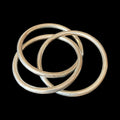 Three intertwined silver bangles