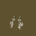 Dangling Pierced Earrings with Rhinestones & Charms