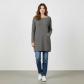 Ribbed Knit Tunic Dress style 3309 - Extravagance Fashion 