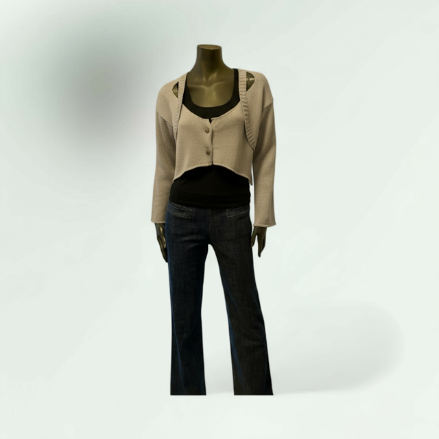 Cropped Knit Cardigan- Enskide-Lunatisme - Extravagance Fashion 