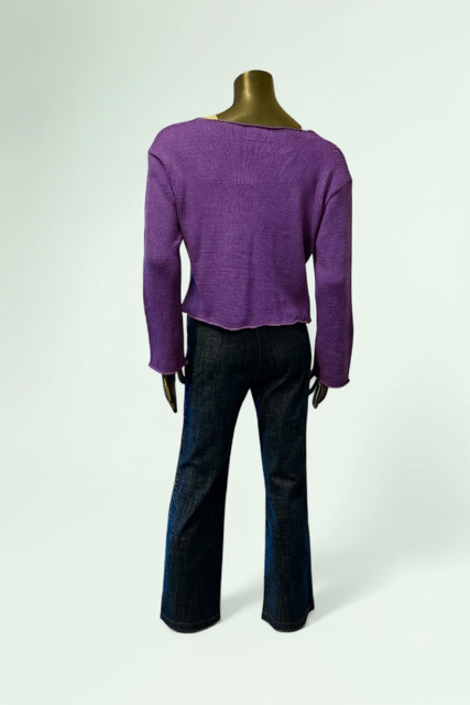 Lavender Asymmetric Wrap Knit Cardigan-Walyunga- Lunatisme - Extravagance Fashion 