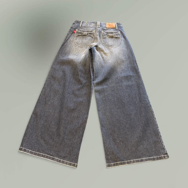 Women's High-Rise Flared Jeans – Dark Wash Style No. Y89 DS - Extravagance Fashion 