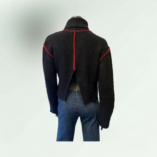 Contemporary Turtle Neck Sweater with back Slit- Grantha-Lunatisme - Extravagance Fashion 