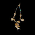 Necklace with Various Shaped Stones and Charms - Artful Statement Necklace