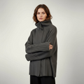 Women's Ribbed Funnel Neck Zip Cardigan – - Extravagance Fashion 