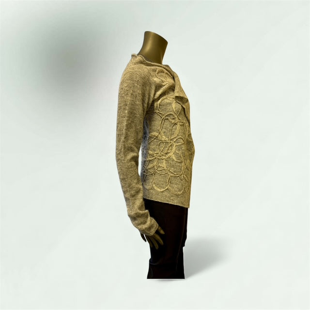 Asymmetric Edge to Edge Cardigan in Mohair and Viscose style 1865 - Extravagance Fashion 