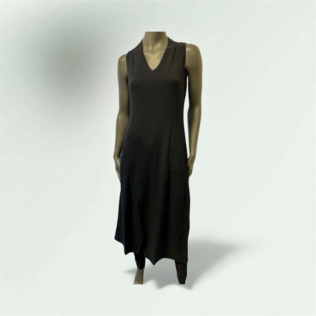 Knitted Woollen Mix Long Dress style 1017 - Extravagance Fashion 