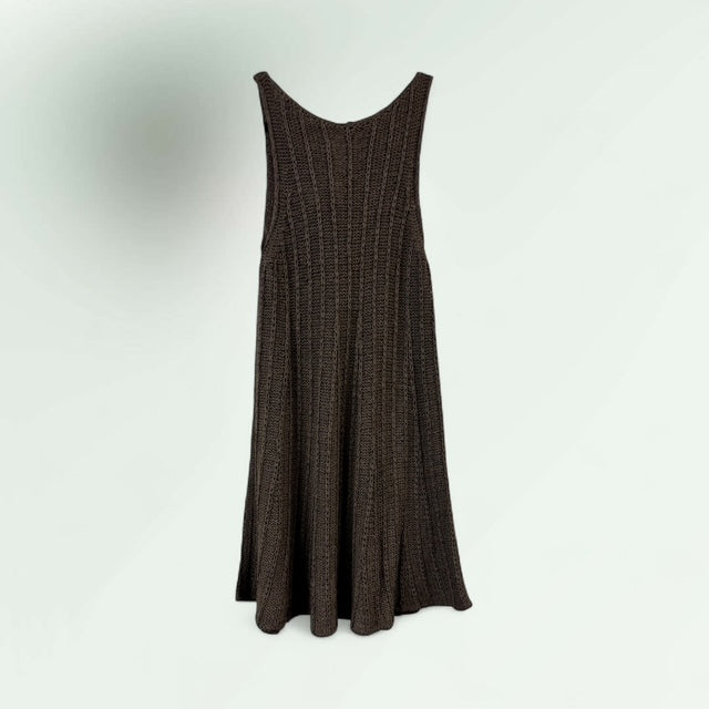 Sleeveless Ribbed Knit Tunic Dress Style 3308 - Extravagance Fashion 