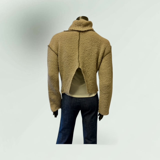 Contemporary Turtle Neck Sweater with back Slit- Grantha-Lunatisme - Extravagance Fashion 