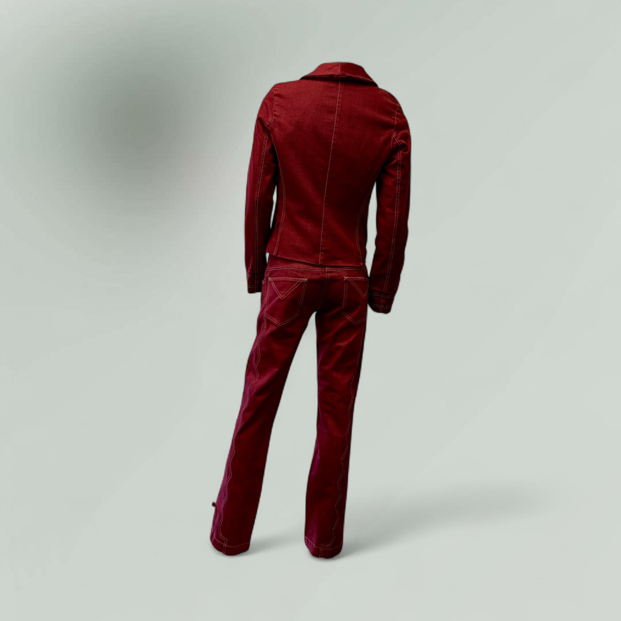 Back view -Women's Military-Inspired Tailored Jacket