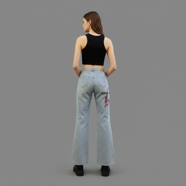 Hand Painted Jeans - Extravagance Fashion 