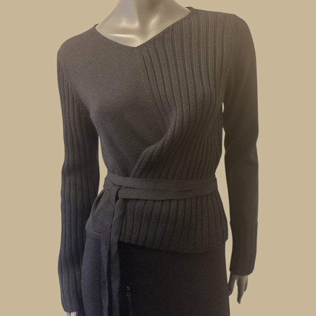 Half ribbed  Assymetric Sweater Style  no.Boss 28 - Extravagance Fashion 