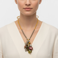 Beaded String Necklace Featuring Collection of Unique Stones