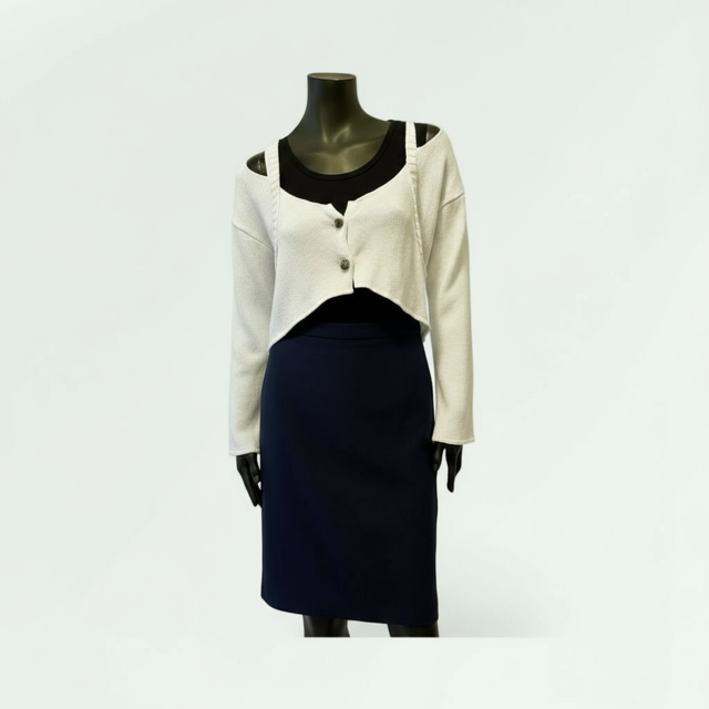 Cropped Knit Cardigan- Enskide-Lunatisme - Extravagance Fashion 