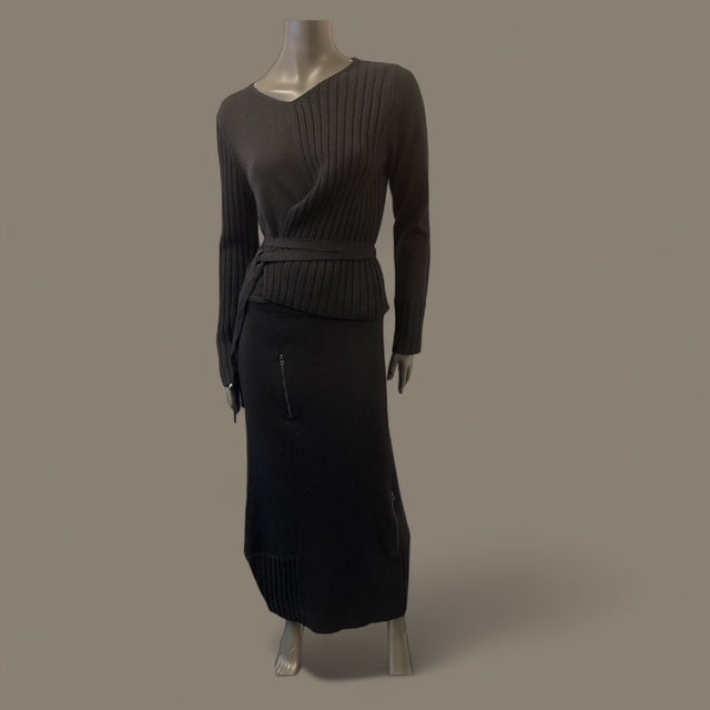 Half ribbed  Assymetric Sweater Style  no.Boss 28 - Extravagance Fashion 