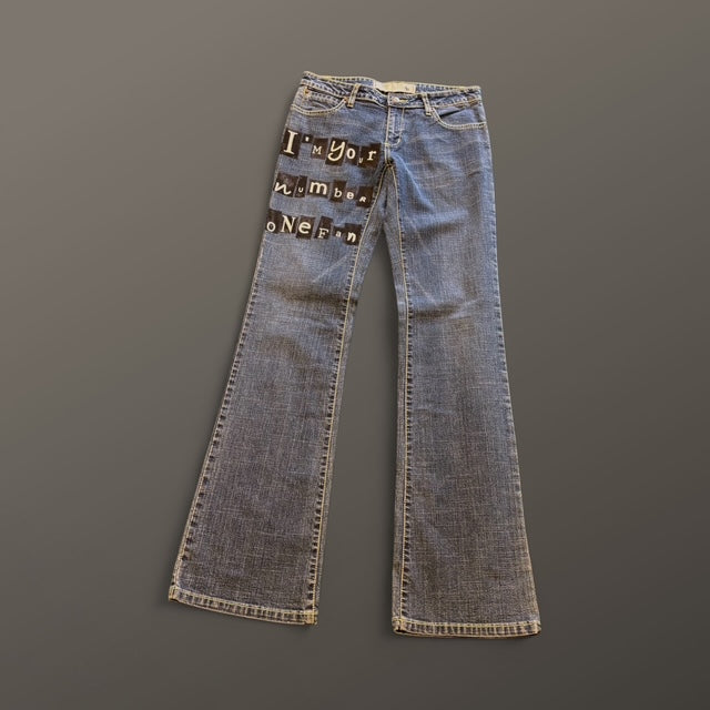 Hand Painted Jean- I am your NO.1 Fan - Extravagance Fashion 