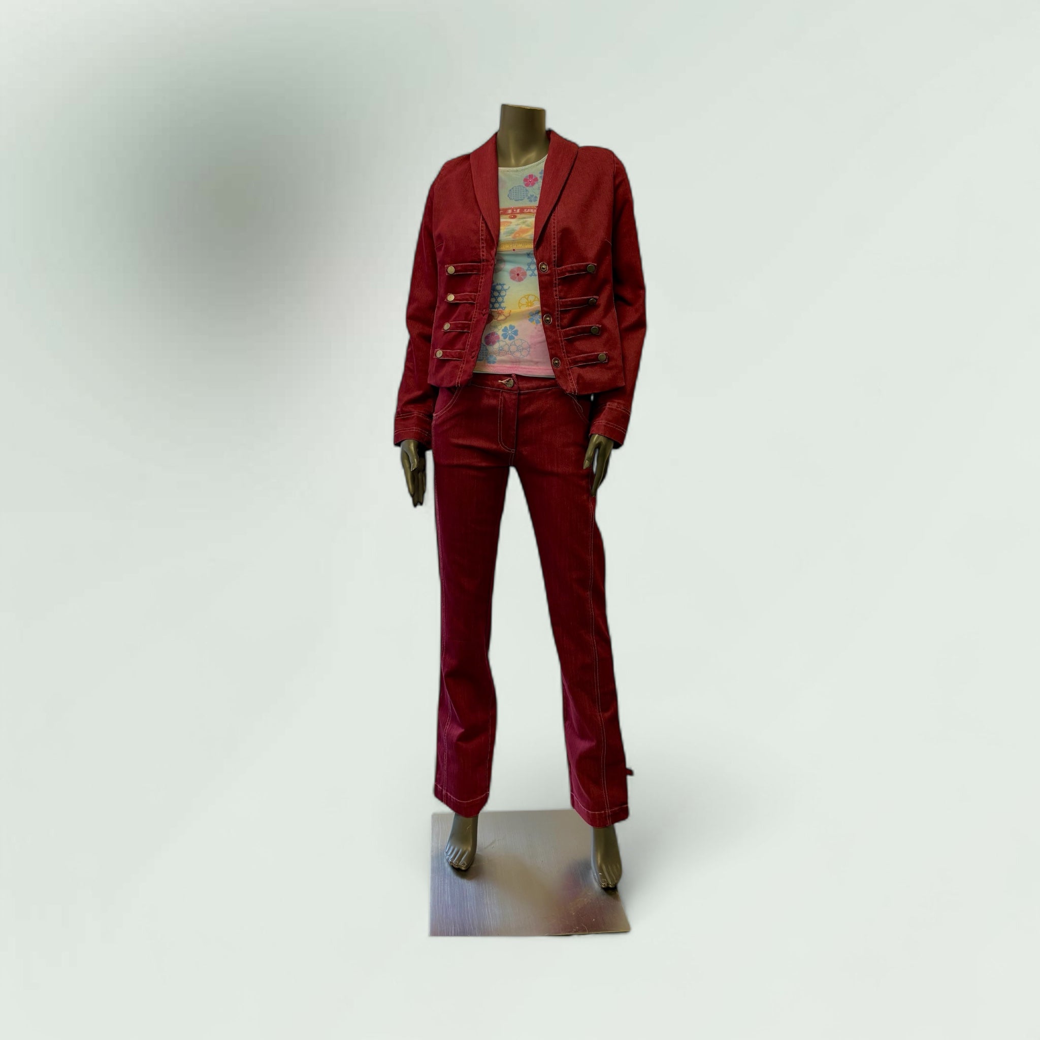 Hand Painted Jeans-Military inspired - Extravagance Fashion 