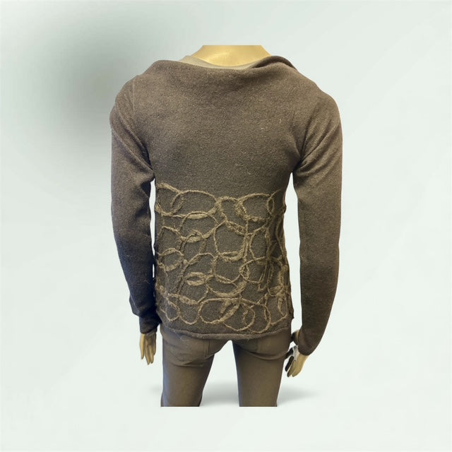 Asymmetric Edge to Edge Cardigan in Mohair and Viscose style 1865 - Extravagance Fashion 