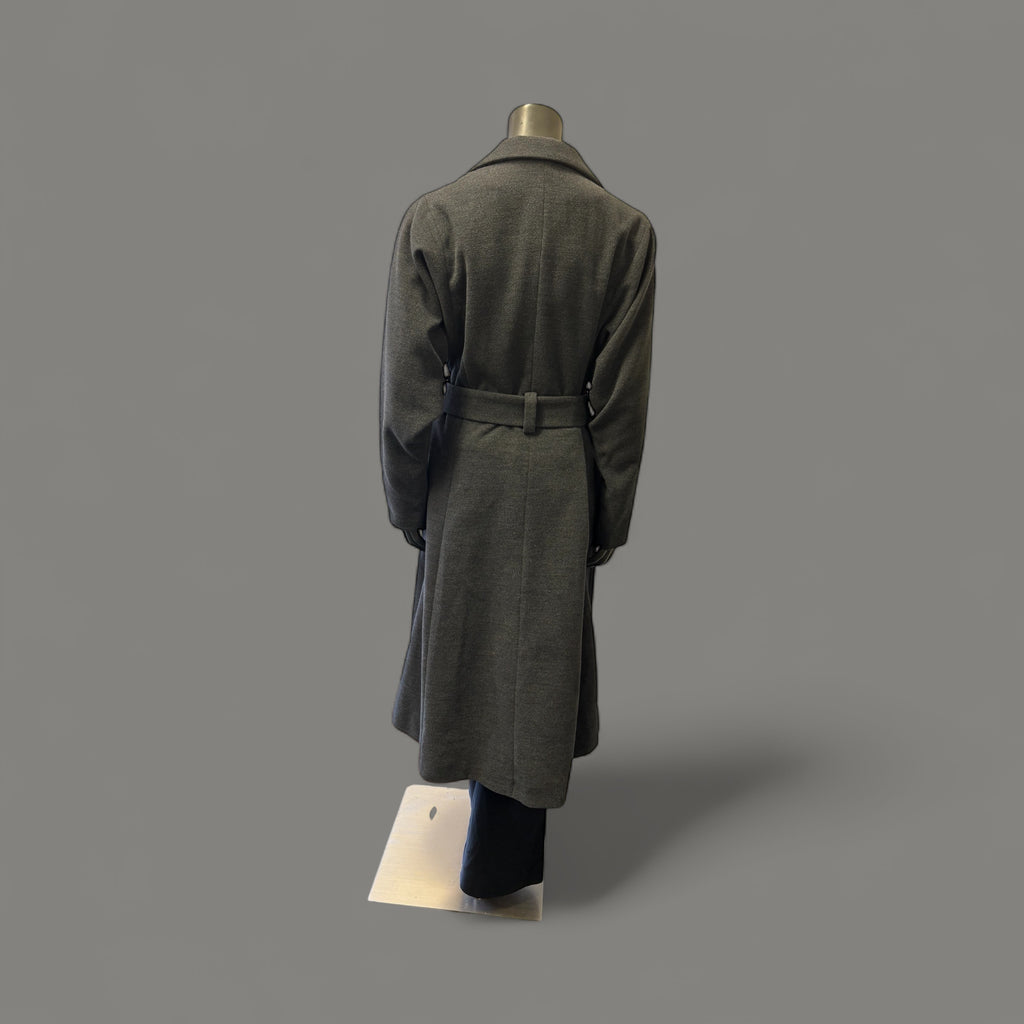 Charcoal Belted Wool-STYLE NO.CC19/WL - Extravagance Fashion 