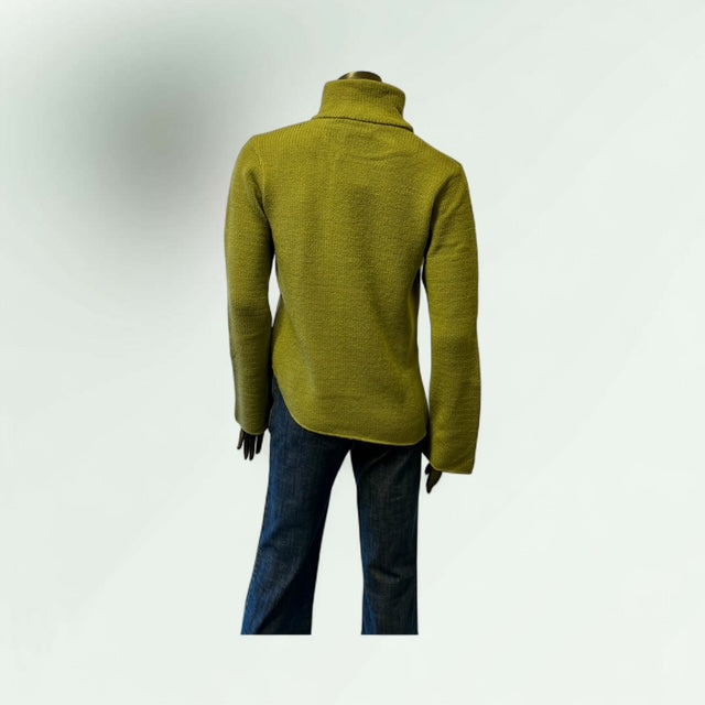 Asymmetric Zip Cardigan-Cham- Lunatisme - Extravagance Fashion 