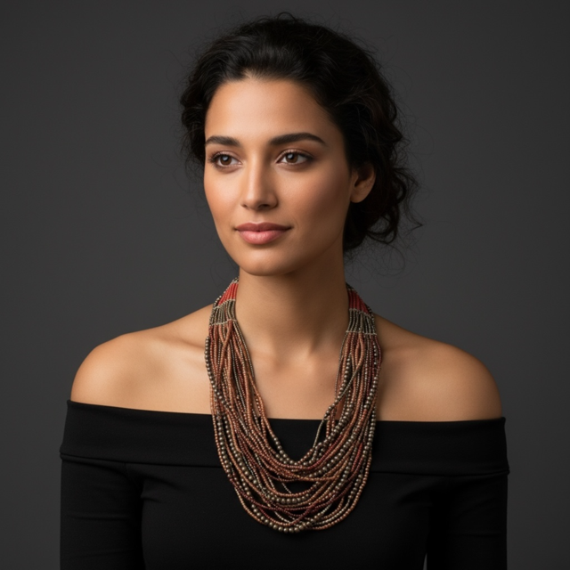 Elegant Mutlple strings beaded necklace - Extravagance Fashion 
