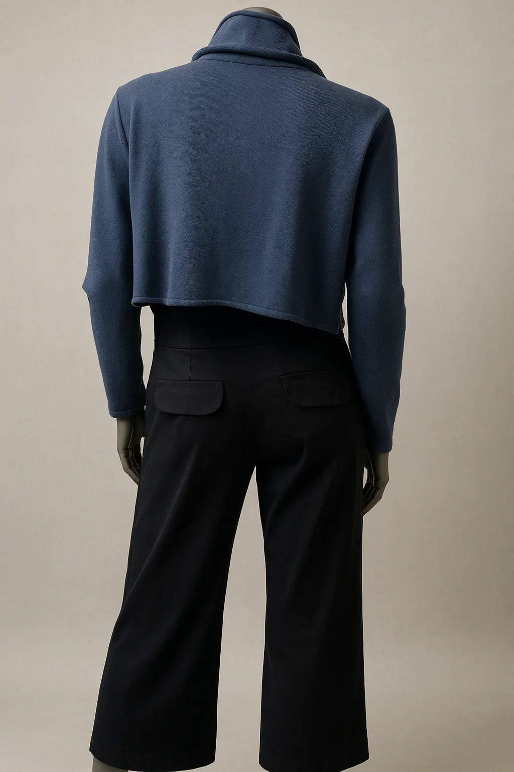 Two tone Blue black layered cardigan Style Boogy 13 - Extravagance Fashion 