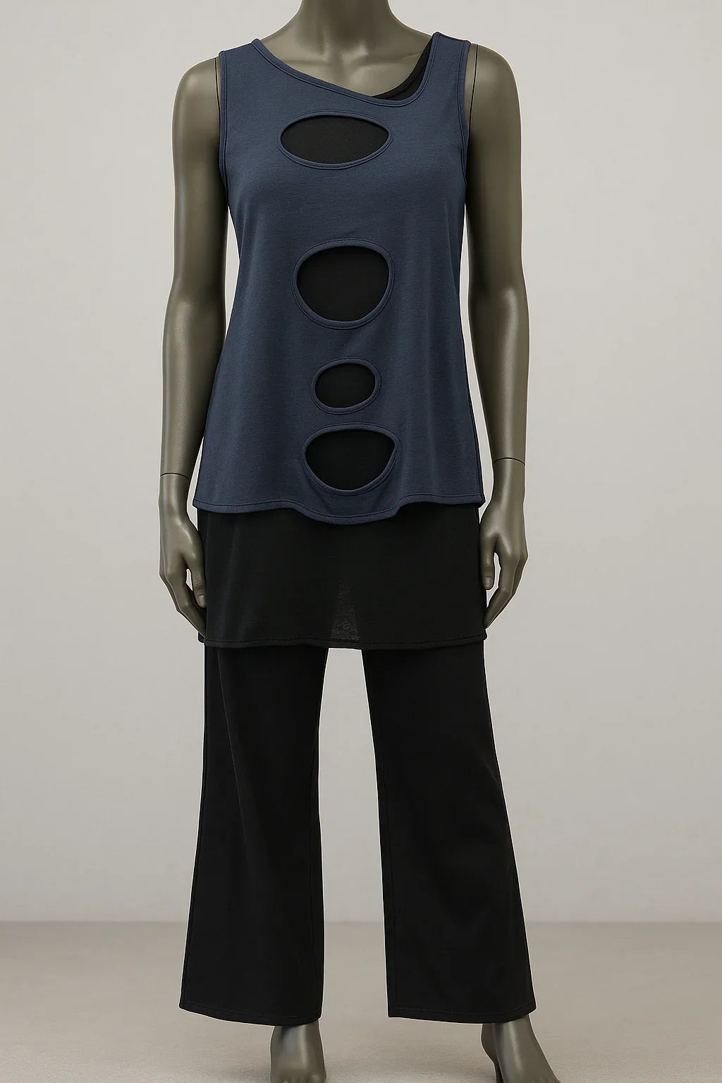 two tone blue black layered Tabard style No Boogy 14 - Extravagance Fashion 
